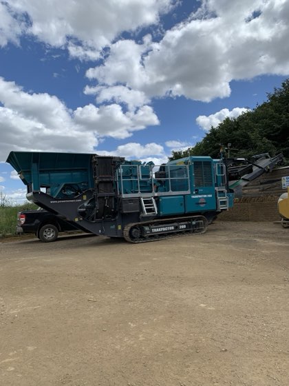 Powerscreen tracked crusher in the yard